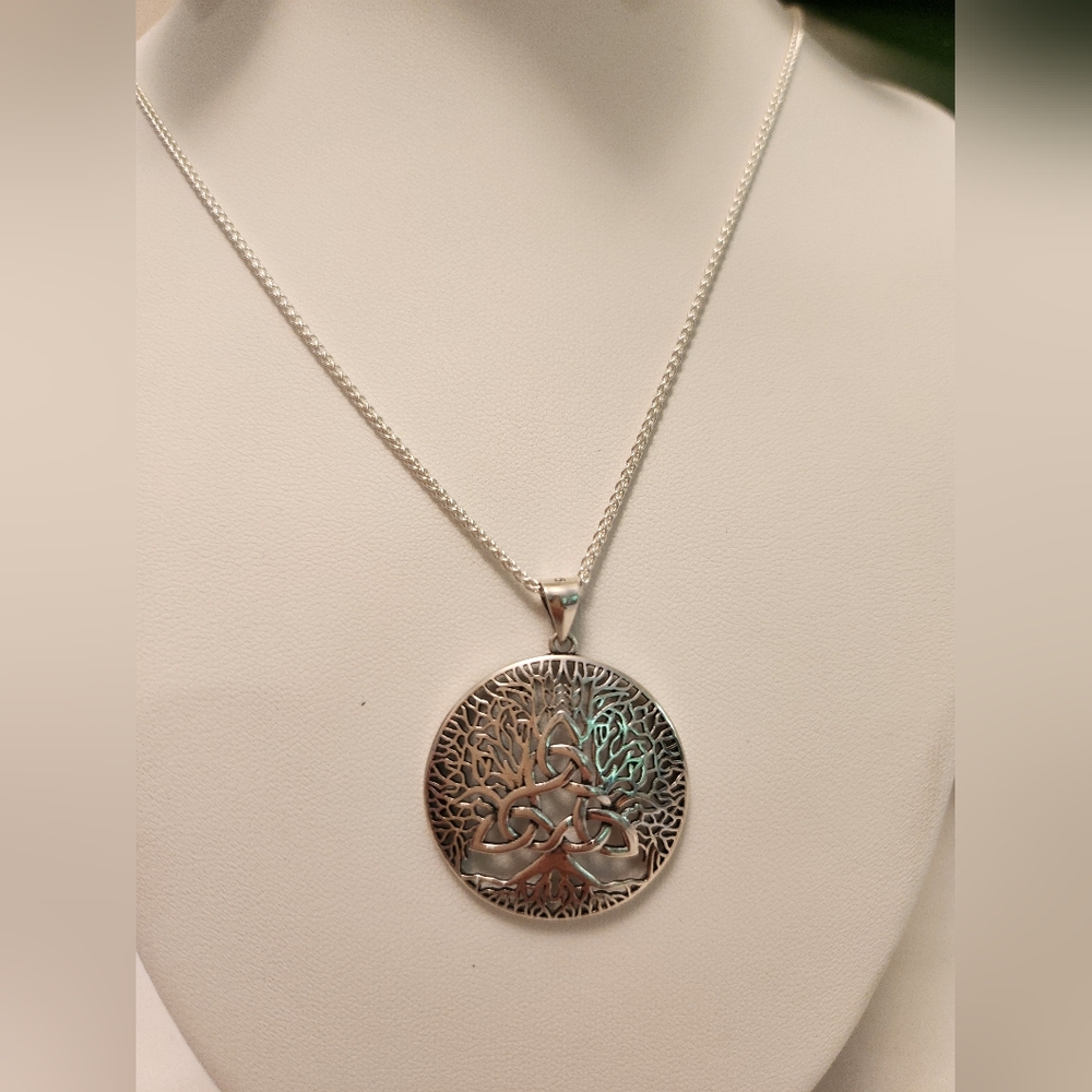.925 Celtic Tree Of Life Pendant In Sterling Silver. NWOT - Picture 5 of 6